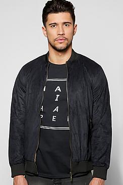 Boohoo Suedette Bomber Jacket