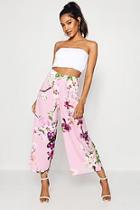 Boohoo Oriental Wide Leg Culotte