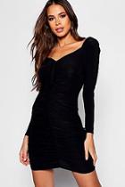Boohoo Tall Ruched Bodycon Dress