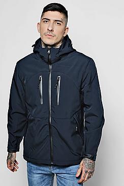 Boohoo Fleece Lined Cagoule With Hood