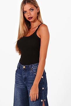 Boohoo Alicia Basic Ribbed Vest