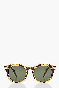 Boohoo Mia Pale Tortoiseshell Round Sunglasses