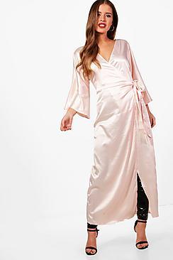 Boohoo Petite Wrap Maxi Top
