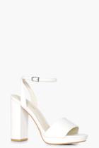 Boohoo Lilly Platform Two Part Sandal White