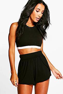 Boohoo Wrap Over Jersey Shorts