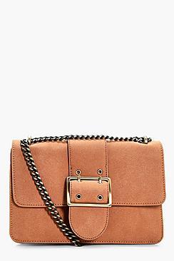 Boohoo Ellie Metal Buckle Cross Body