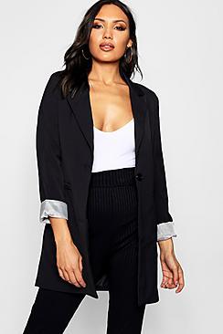 Boohoo Single Button Longline Blazer