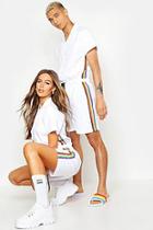 Boohoo Pride Short Jumpsuit With Rainbow Tape
