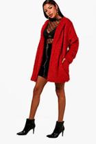 Boohoo Catherine Boucle Faux Fur Coat