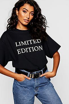 Boohoo Slogan Oversized Boyfriend T-shirt