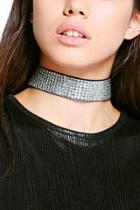 Boohoo Ivy Thick Diamante Encrusted Choker Clear