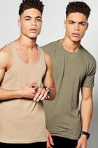 Boohoo 2 Pack Muscle T-shirt And Muscle Vest