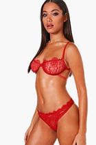 Boohoo Lara Cut Out Wing Eyelash Underwire