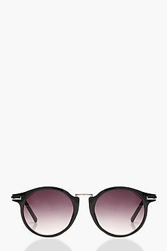 Boohoo Silver Contrast Round Sunglasses