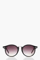 Boohoo Silver Contrast Round Sunglasses