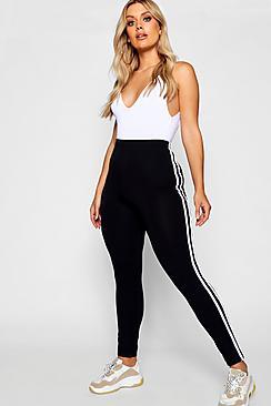 Boohoo Plus Side Stripe Legging