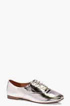 Boohoo Eliza Metallic Lace Up Brogue