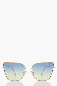 Boohoo Maisie Angular Oversize Sunglasses