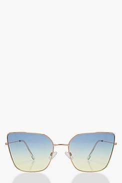 Boohoo Maisie Angular Oversize Sunglasses