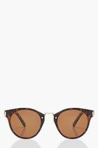 Boohoo Laura Tortoiseshell Retro Sunglasses