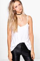 Boohoo Melissa Solid Woven Cami White