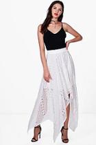 Boohoo Mya Tiered Lace Maxi Skirt