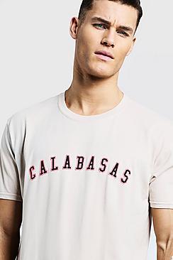 Boohoo Loose Fit Calabasas High Build Print T-shirt