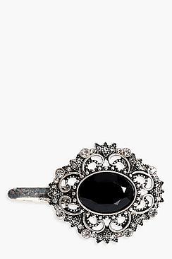 Boohoo Kellie Oval Diamante Hair Clip