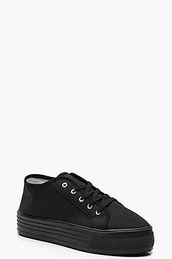 Boohoo Katie Platform Canvas Pumps