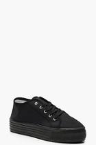 Boohoo Katie Platform Canvas Pumps