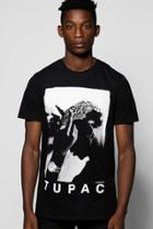Boohoo Tupac License T-shirt Black