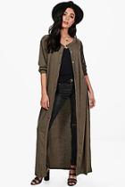Boohoo Natalie Maxi Button Front Cardigan