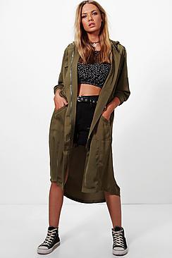 Boohoo Liz Longline Utility Parka