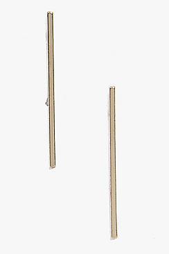 Boohoo Ella Simple Bar Earrings