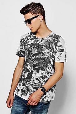 Boohoo Tie Dye Island Print T-shirt
