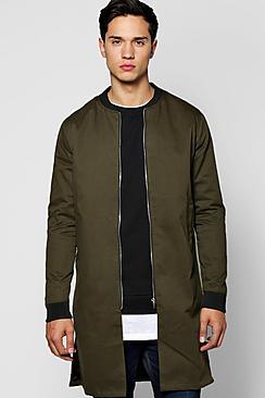 Boohoo Longline Cotton Bomber