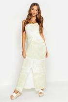 Boohoo Tie Dye Jersey Knot Split Front Maxi Dress