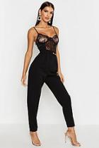 Boohoo Button Front Tapered Trouser