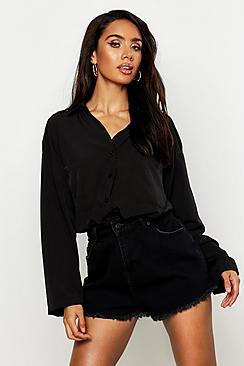Boohoo Beaded Detail Pocket Shirt Dress