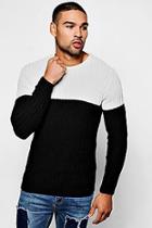 Boohoo Colour Block Muscle Fit Jumper