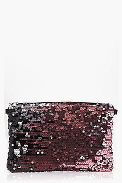 Boohoo Luna Ombre Sequin Clutch Bag