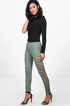Boohoo Emily Split Side Loopback Leggings