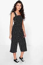 Boohoo Arabella Polka Dot Cut Side Jumpsuit