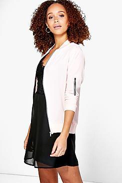 Boohoo Faith Chiffon Ma1 Bomber