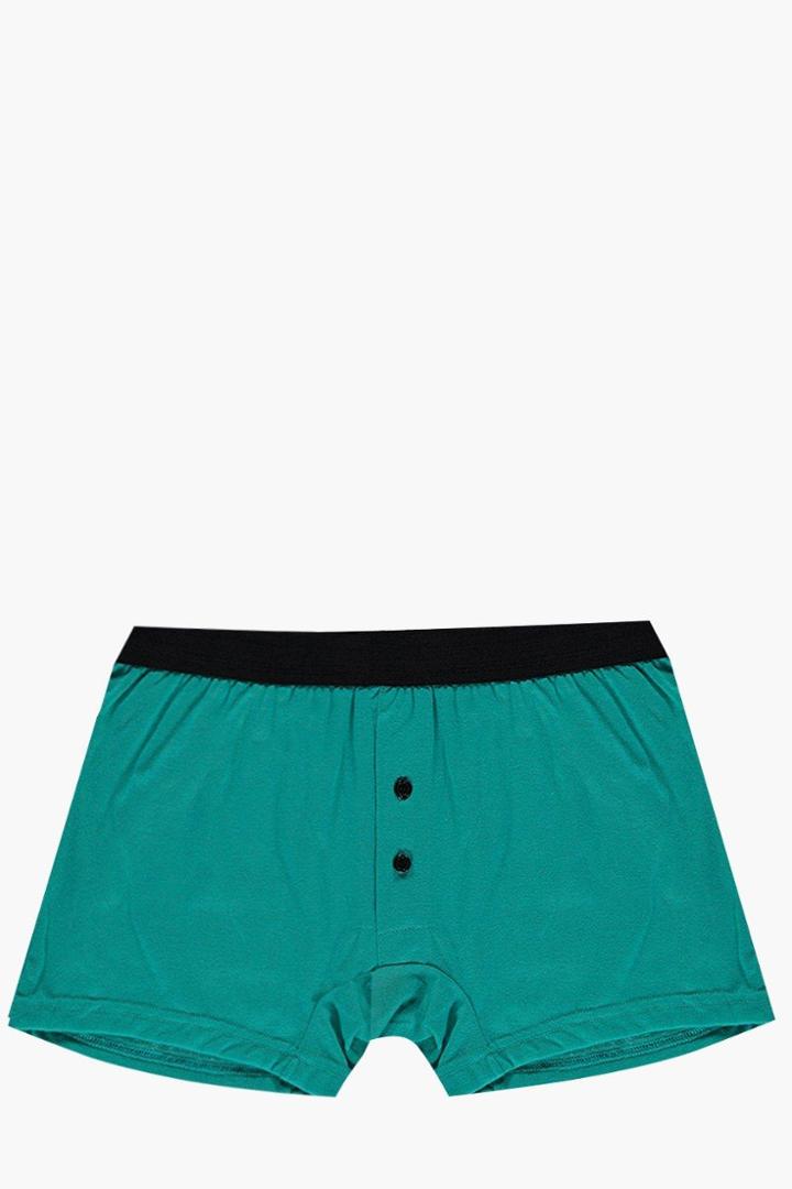 Boohoo Bright Jersey Boxer Short Teal