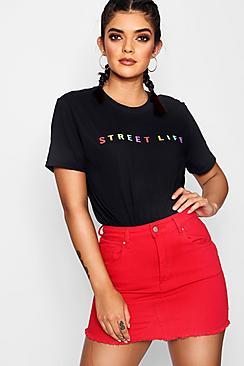 Boohoo Violet Street Life Printed Gildan T-shirt