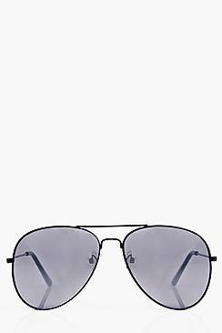 Boohoo Black Aviator Sunglasses