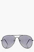 Boohoo Black Aviator Sunglasses