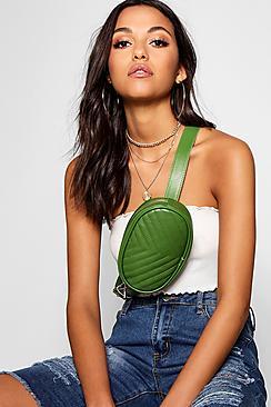 Boohoo Chevron Quilted Belt Bag
