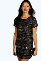 Boohoo Boutique Viola Embellished Shift Dress